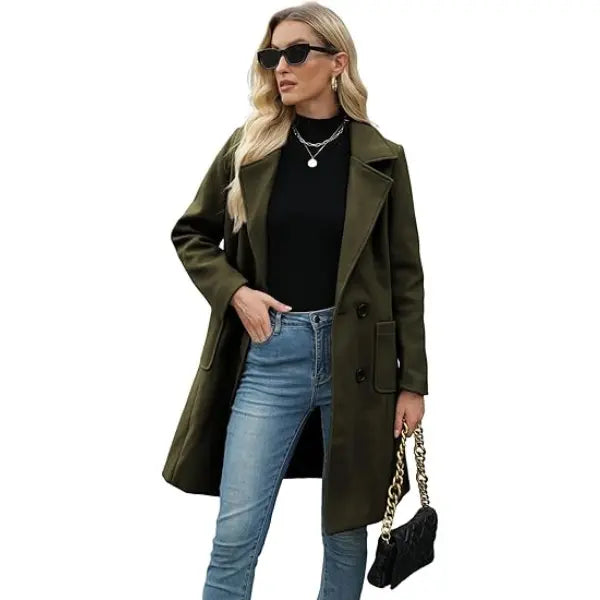Women's Autumn/Winter Mid-Length Wool-Blend Coat