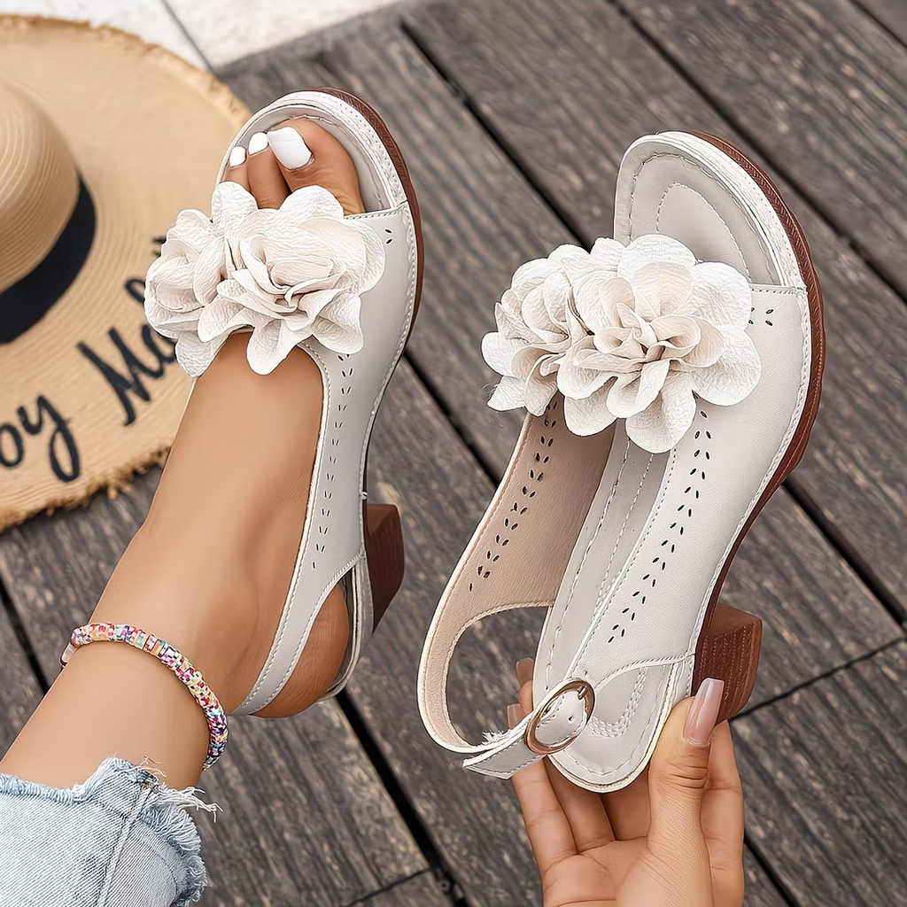 Women's Stylish Floral Chunky Heels