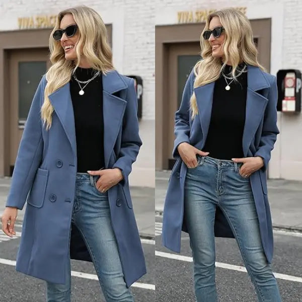 Women's Autumn/Winter Mid-Length Wool-Blend Coat
