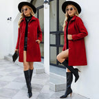 Women's Autumn/Winter Mid-Length Wool-Blend Coat