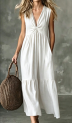 Sleeveless Flowy Long Dress