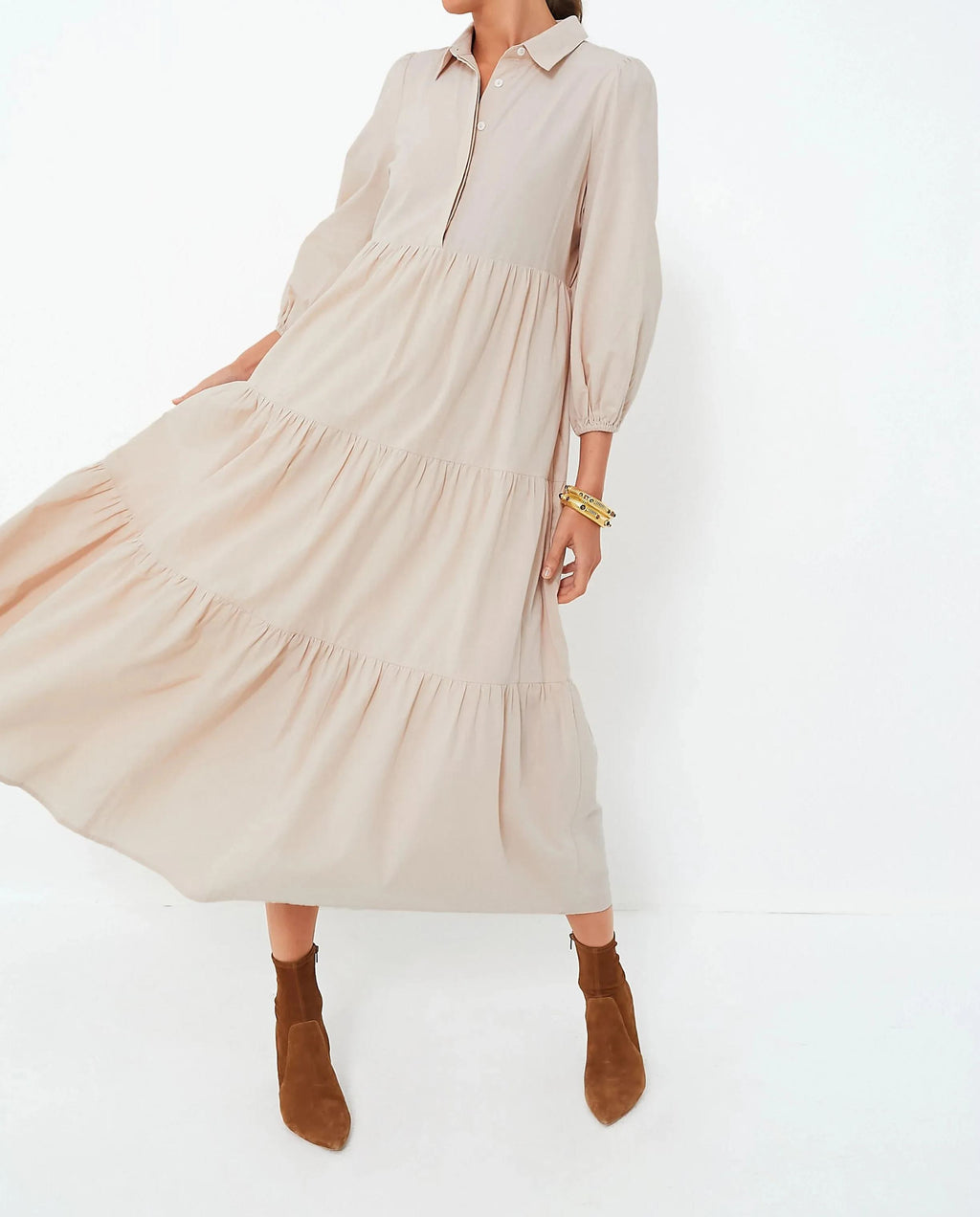 Sandstone Tiered Maxi Dress