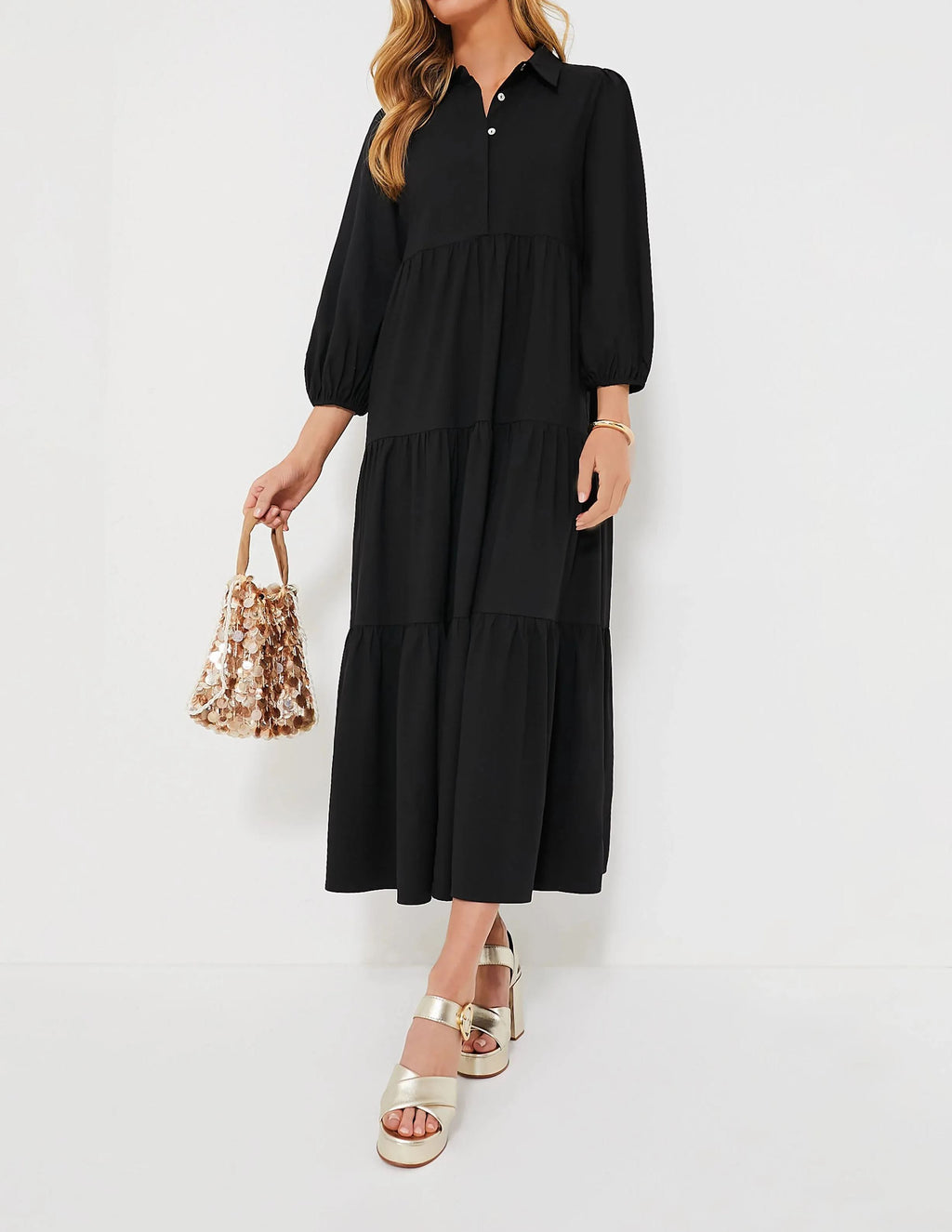 Sandstone Tiered Maxi Dress