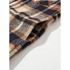 Women's Flannel Hooded Plaid Shirt, Warm Fleece Jacket