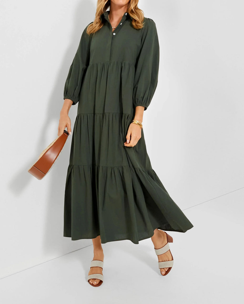 Sandstone Tiered Maxi Dress
