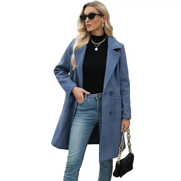 Women's Autumn/Winter Mid-Length Wool-Blend Coat