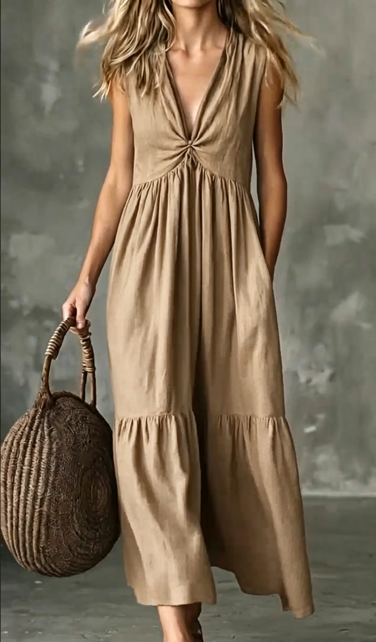 Sleeveless Flowy Long Dress