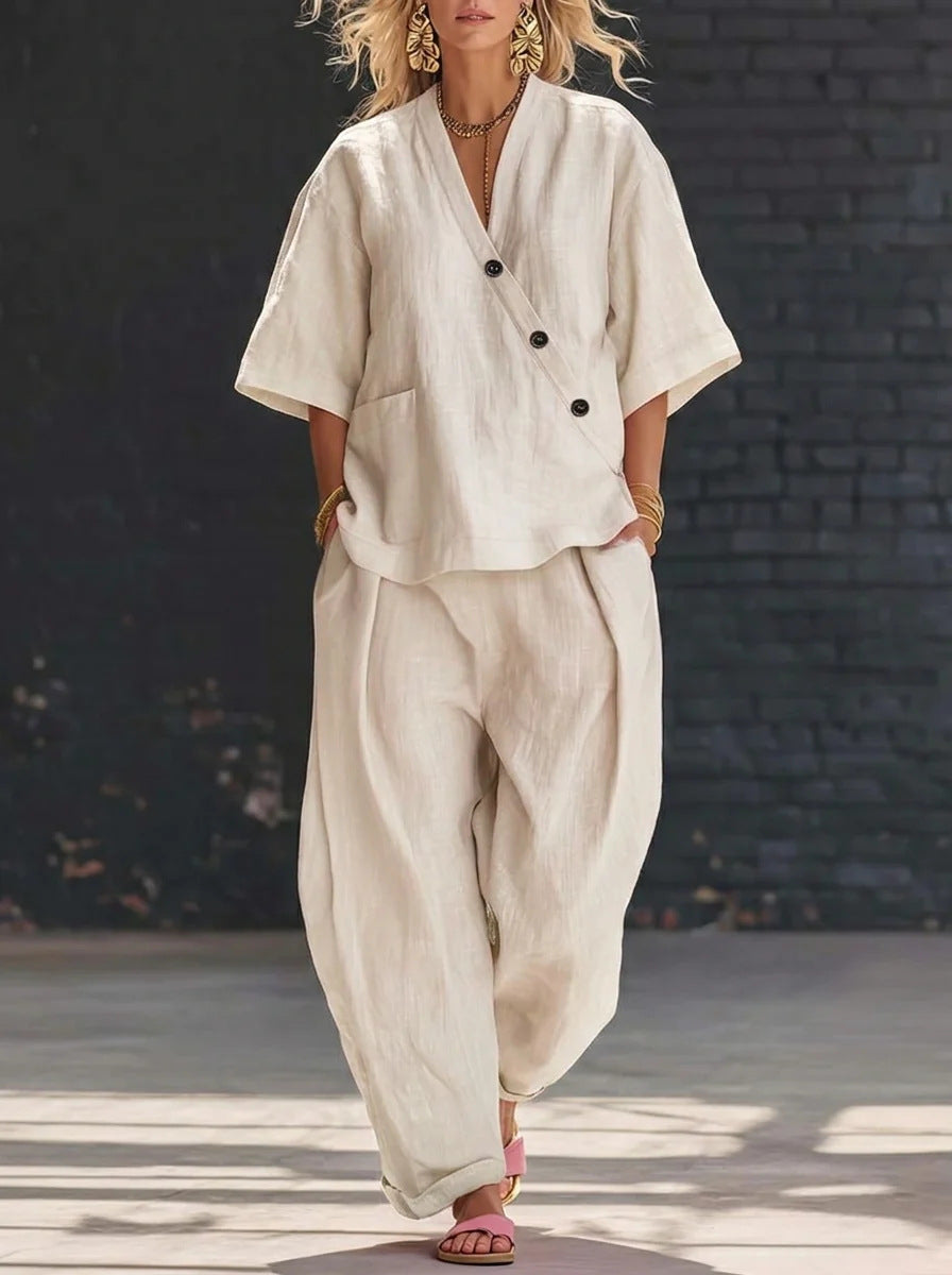 The Breeze Set – Cotton Linen Two-Piece Set