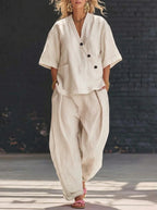 The Breeze Set – Cotton Linen Two-Piece Set