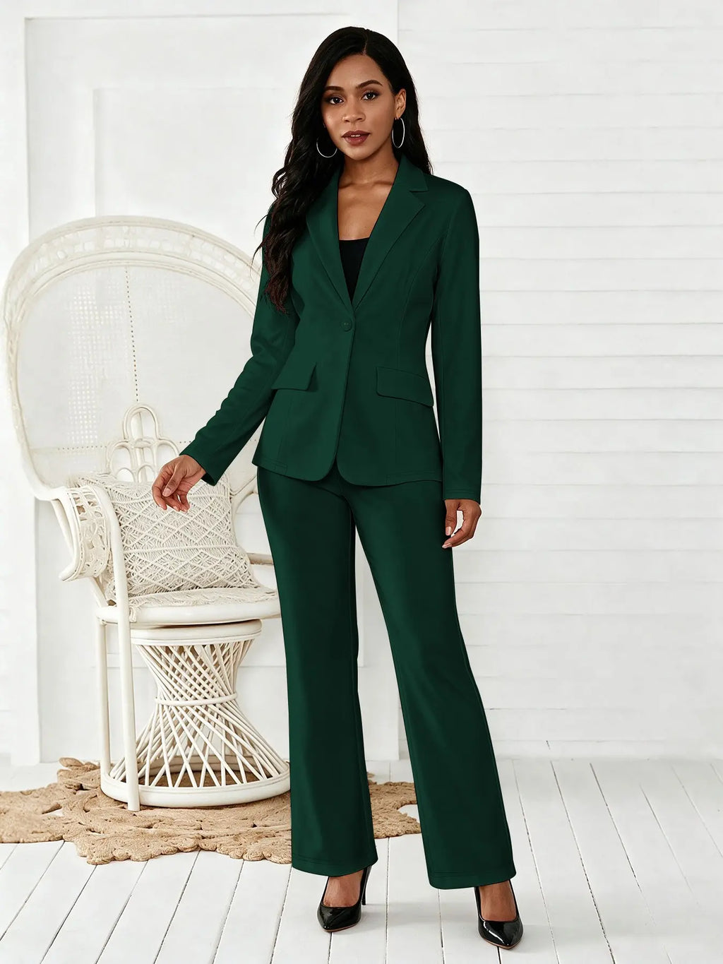 Women's Two-Piece Blazer & Suit Pants