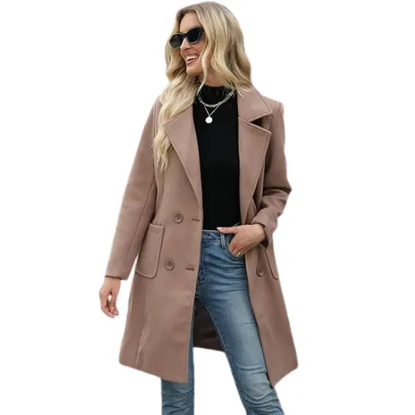 Women's Autumn/Winter Mid-Length Wool-Blend Coat