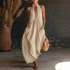 2026 Minimalist Halter Neck Maxi Dress