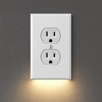 Outlet Wall Plate with LED Night Lights – No Batteries or Wires [UL FCC CSA Certified]