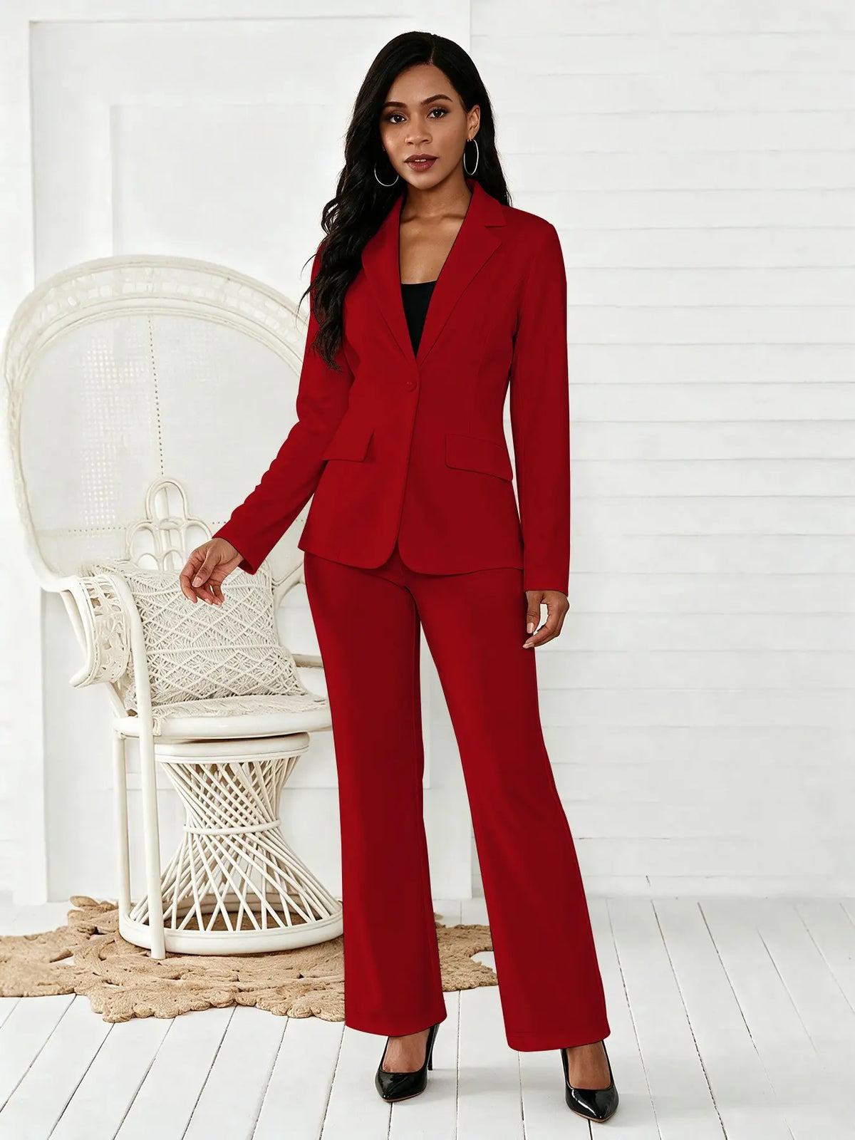 Women's Two-Piece Blazer & Suit Pants