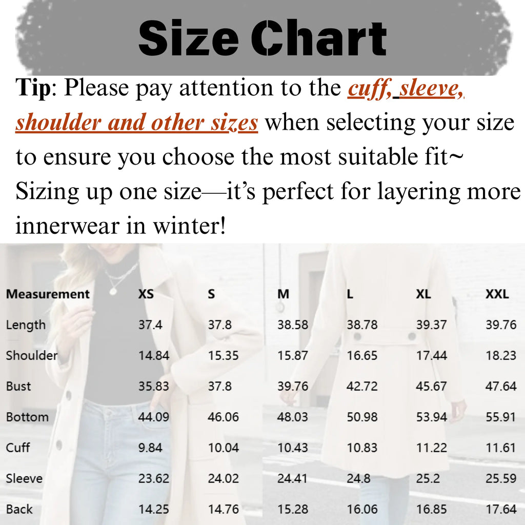 Women's Autumn/Winter Mid-Length Wool-Blend Coat