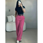 💘Women's High Waist Stretch Wide Leg Suit Pants