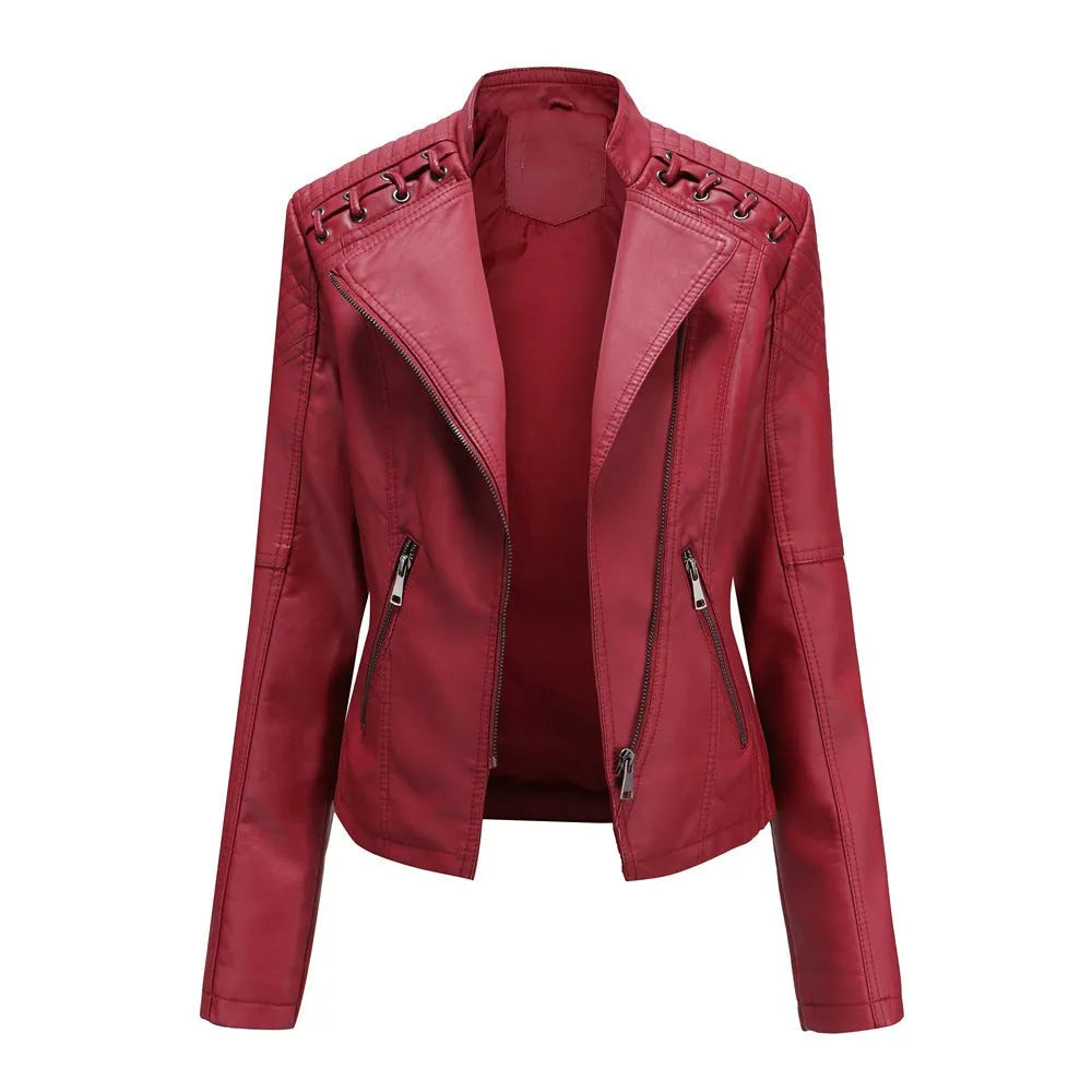 Women's Slim Fit Leather Jacket/Coat