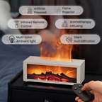 🔥 Fireplace-style simulated flame aromatherapy humidifier