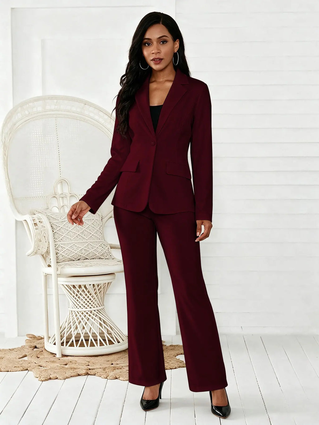 Women's Two-Piece Blazer & Suit Pants