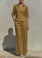 Women's Cotton-Linen Two-Piece Set