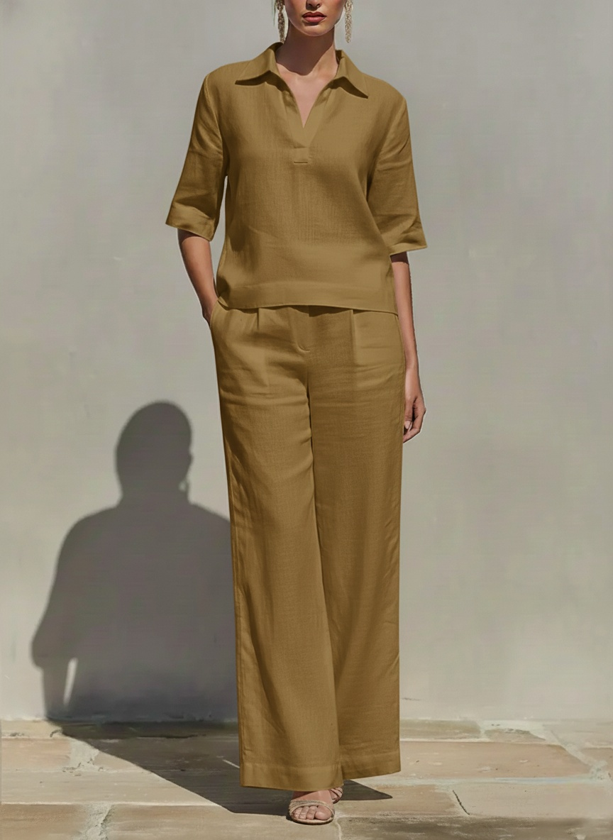 Women's Cotton-Linen Two-Piece Set