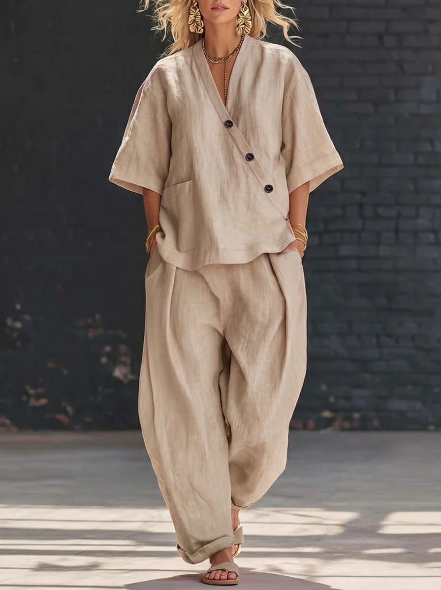 The Breeze Set – Cotton Linen Two-Piece Set