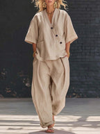The Breeze Set – Cotton Linen Two-Piece Set