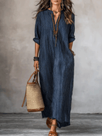 Women's Nomadic Indigo Loose-Fit Maxi Dress