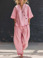 The Breeze Set – Cotton Linen Two-Piece Set