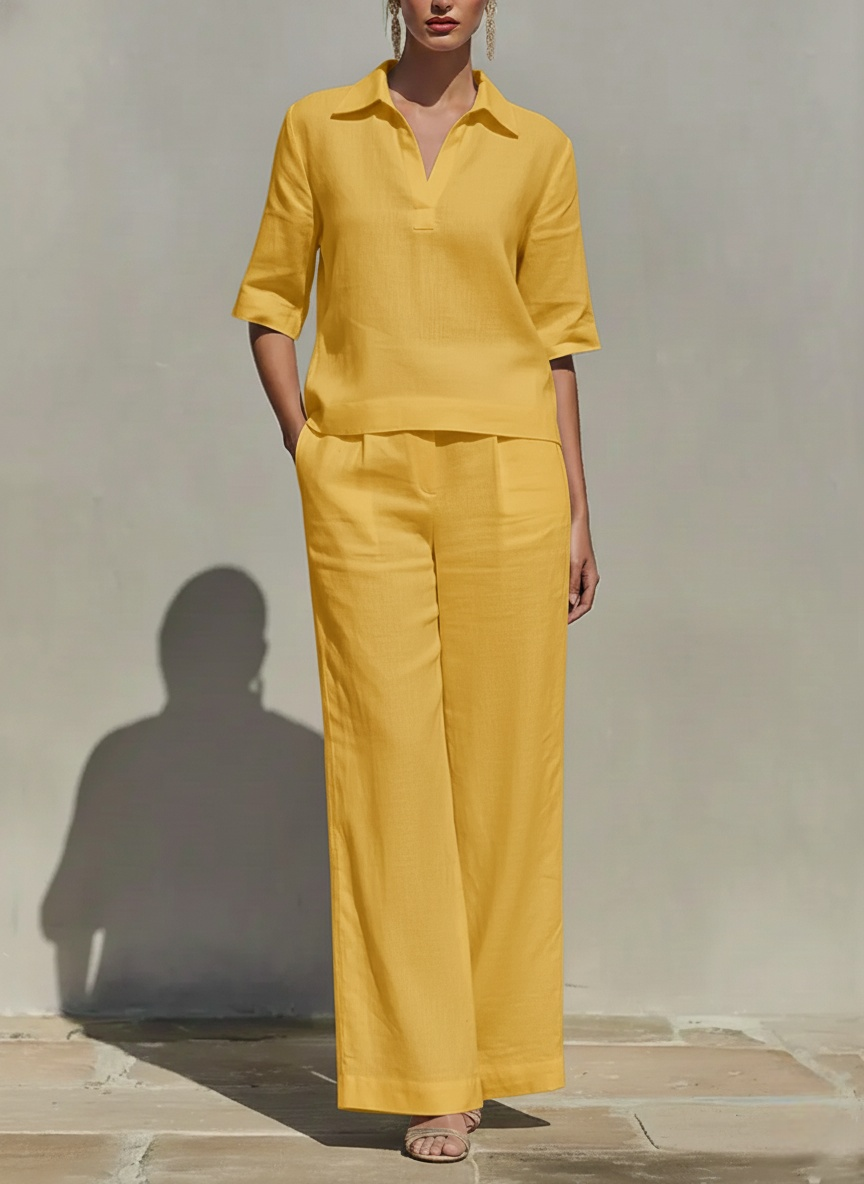Women's Cotton-Linen Two-Piece Set