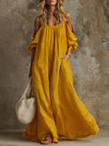 Relaxed Sensibility Vacation Style Cotton Linen Dress