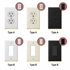 Outlet Wall Plate with LED Night Lights – No Batteries or Wires [UL FCC CSA Certified]