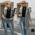 Women's Autumn/Winter Mid-Length Wool-Blend Coat
