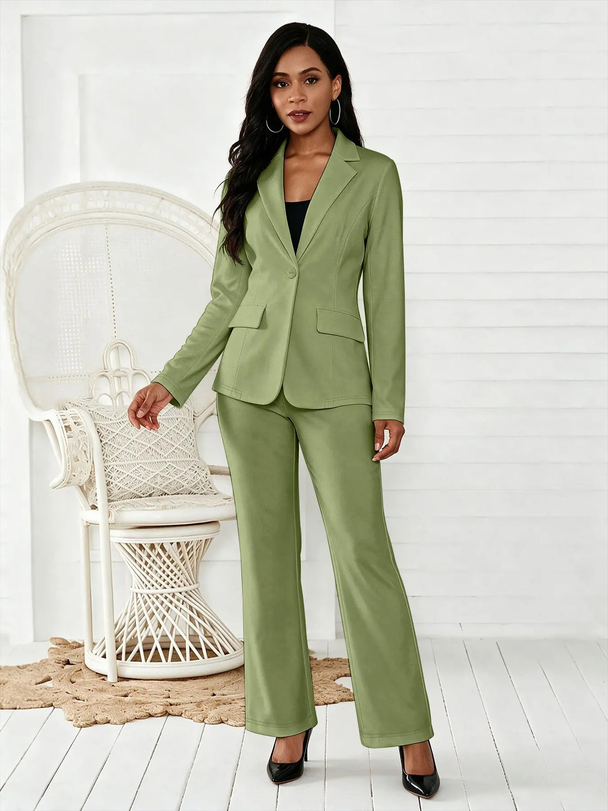 Women's Two-Piece Blazer & Suit Pants
