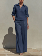Women's Cotton-Linen Two-Piece Set