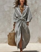 Women's Designer Cotton and Linen shirt dress
