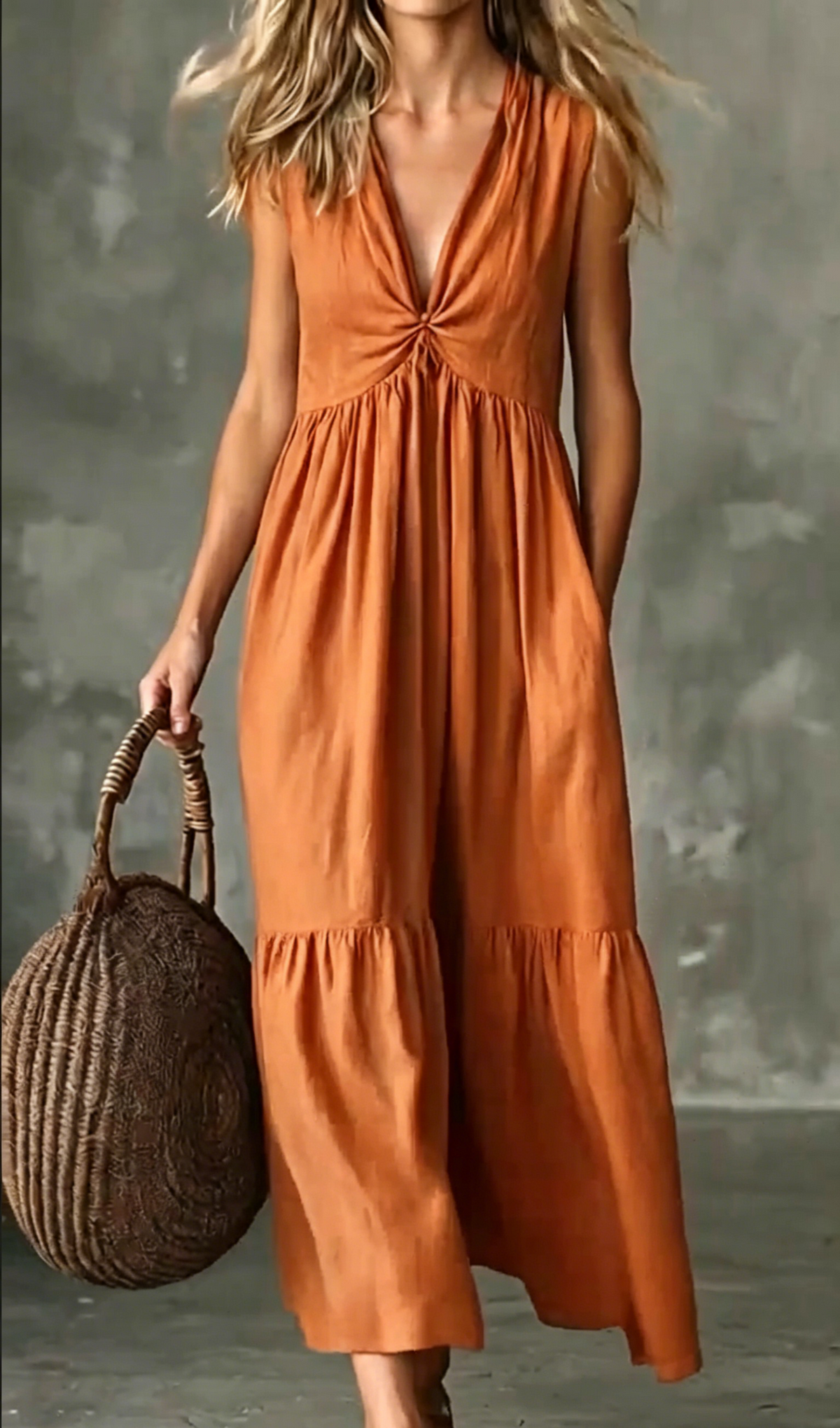 Sleeveless Flowy Long Dress